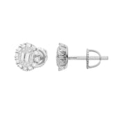 Baguette Moissanite Stud Earrings